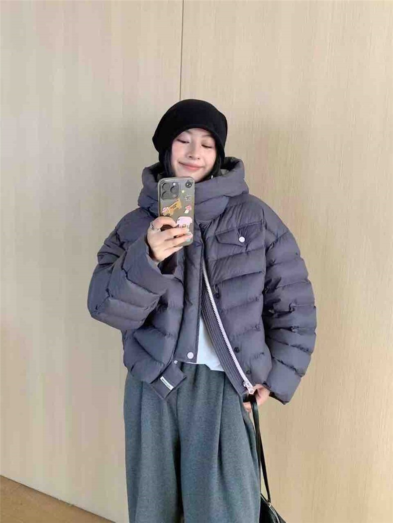2025年秋季时尚百搭通勤简约休闲，女装短外套，牛米欧羽绒服工厂店