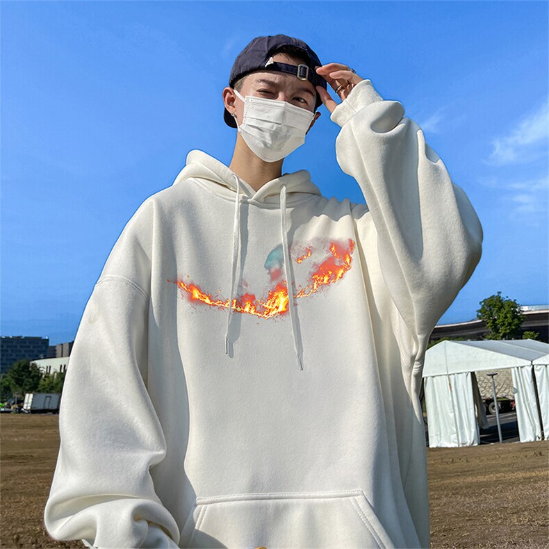 抖音得物供货可提供视频春装重磅美式宽松连帽卫衣DL2453,男装卫衣,电商A486-1