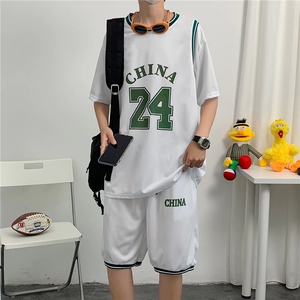 男潮流休闲套装篮球服运动套装F08P35图片