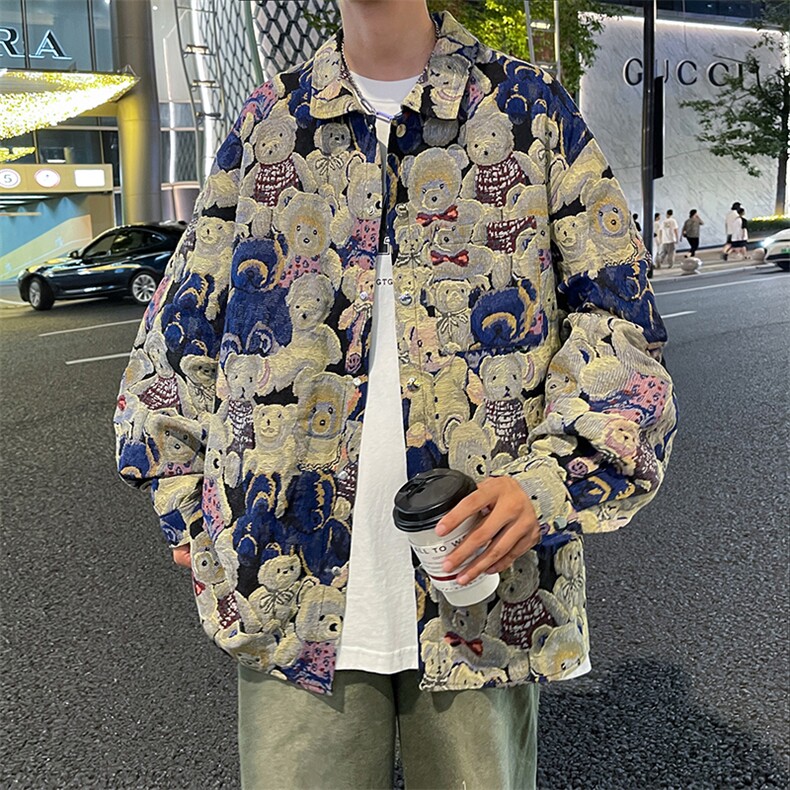 2025秋款小香风外套式潮牌痞帅衬衣CS55-P55,男装衬衫,星座816A（原B366）