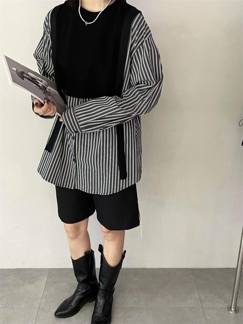 雷洛奇丽—秋装拼接衬衫，女装衬衫，雷洛奇丽