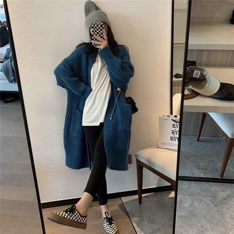 长款坑条大开衫，其它，XTZ style