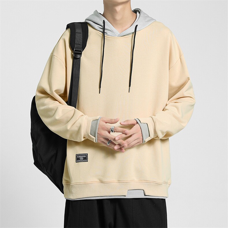 春秋季连帽卫衣慵懒风宽松休闲百搭街头风潮流卫衣VE5604-P35,男装卫衣,星座717