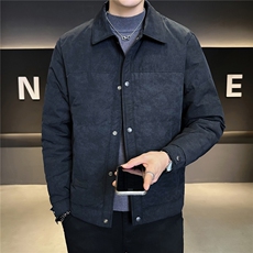 6621-L-4XL-P185标50绒店主秋季男士休闲翻领渲染泼墨羽绒服男，男装羽绒服，电商B255