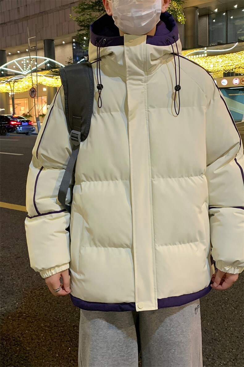 夜景中性风情侣款棉衣2026冬季宽松加厚外套男A436-3096-P80,男装棉衣,电商A436