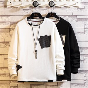 7XL-M长袖卫衣男2023秋季新款宽松休闲胖子上衣加肥加大码控价68图片
