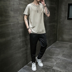 2021夏季新款韩版潮流两件套潮牌休闲运动服恤套装A438-TZ06-P30，男装套装，电商A438