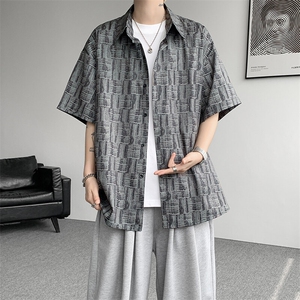 8XL-M花衬衫男款短袖夏季冰丝薄款花衬衣大码寸衫外套DC28013P38图片