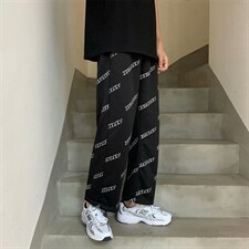 春秋新款韩版潮流潮牌运动裤字母裤男宽松抽绳休闲束脚裤k3190-35，女装休闲裤，星座1008-2
