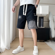 301A-1DK15P58控78男士店主风社会小伙高品质水洗五分牛仔短裤，男装牛仔裤，星座301A-1