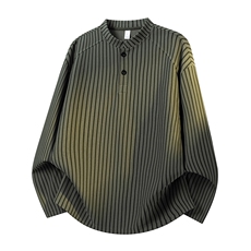 潮流宽松亨利领卫衣美式复古长袖T恤A161-MT-2604-P42，男装T恤，电商A161