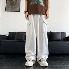 工装休闲裤男女韩版潮流百搭宽松高街2026春季ins长裤K5738-P48，男装休闲裤，星座412-2