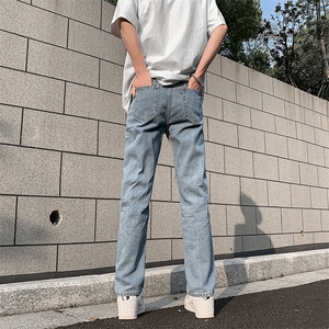 现货 夏季大破洞九分牛仔裤修身浅蓝色乞丐裤子男 K067-P35 控58图片