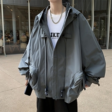 秋冬季潮牌连帽工装冲锋衣户外潮流机能风夹克外套男W7900-P72，男装夹克，星座512-4