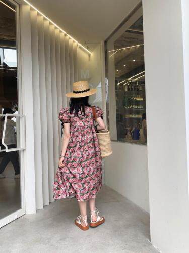 花朵连衣裙，女装连衣裙，HE