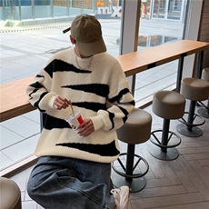 秋冬季时尚宽松针织毛衣男韩版斑内搭上衣打底MY9044-P45，男装针织衫/毛衣，星座1109-3