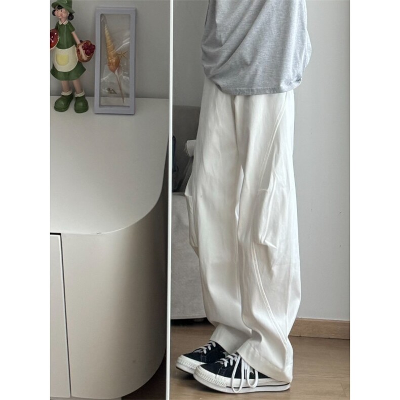【有货】cleanfit白色弯刀裤男夏季美式vibe风裤子KNZ19LL-P60图片