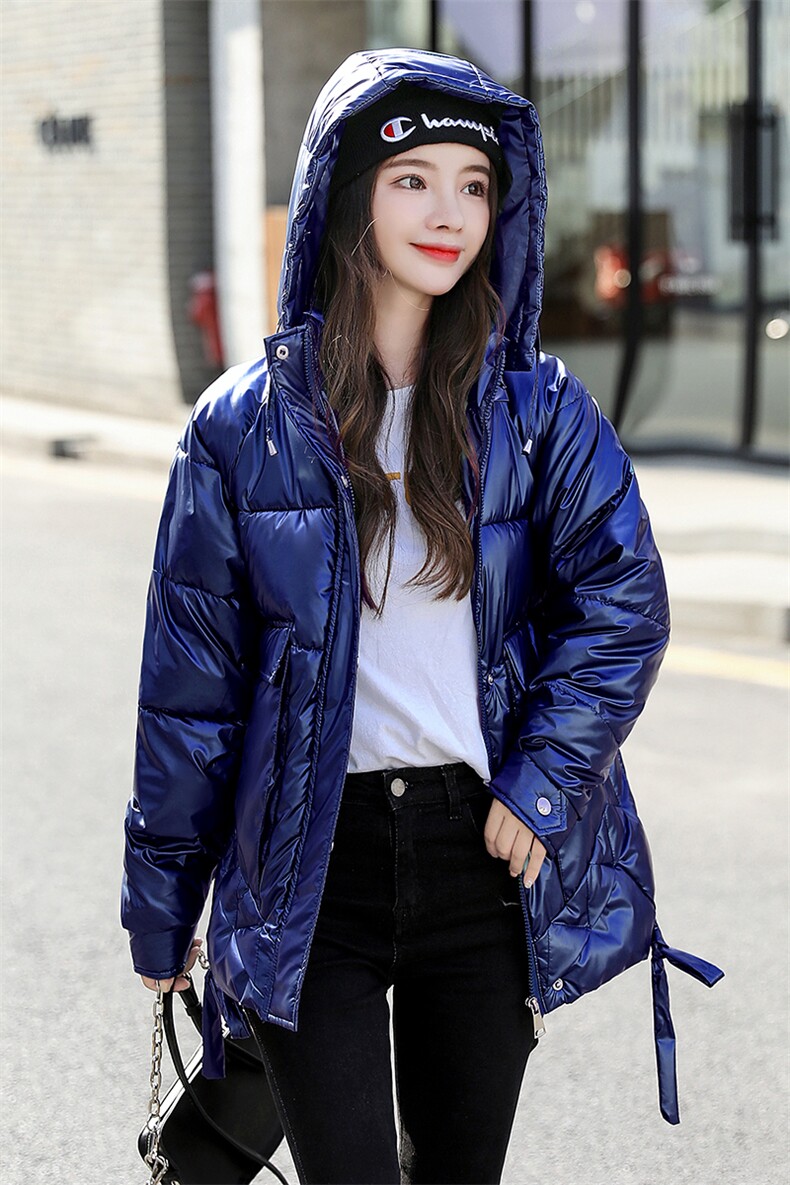 2020冬装新款棉服女短款韩版亮皮棉衣女外套加厚棉服亮色,女装棉衣/棉服,瑶迪依秀
