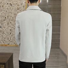 秋季男式翻领夹克外套型男休闲百搭刺绣青年外套N001-P60加棉P65，男装夹克，星座310B-3