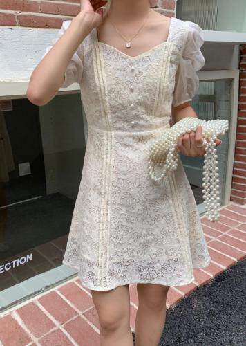 法式蕾丝连衣裙，女装连衣裙，FUMEI赋美