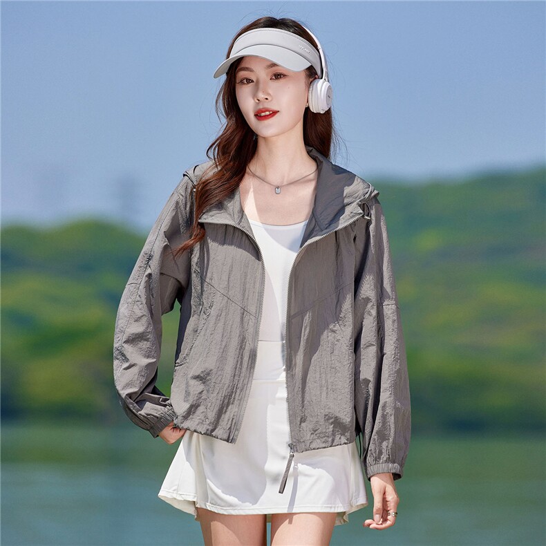 现货2026春夏秋夏季时尚休闲宽松型透气薄款女士短外套,女装防晒衣,靓衣阁