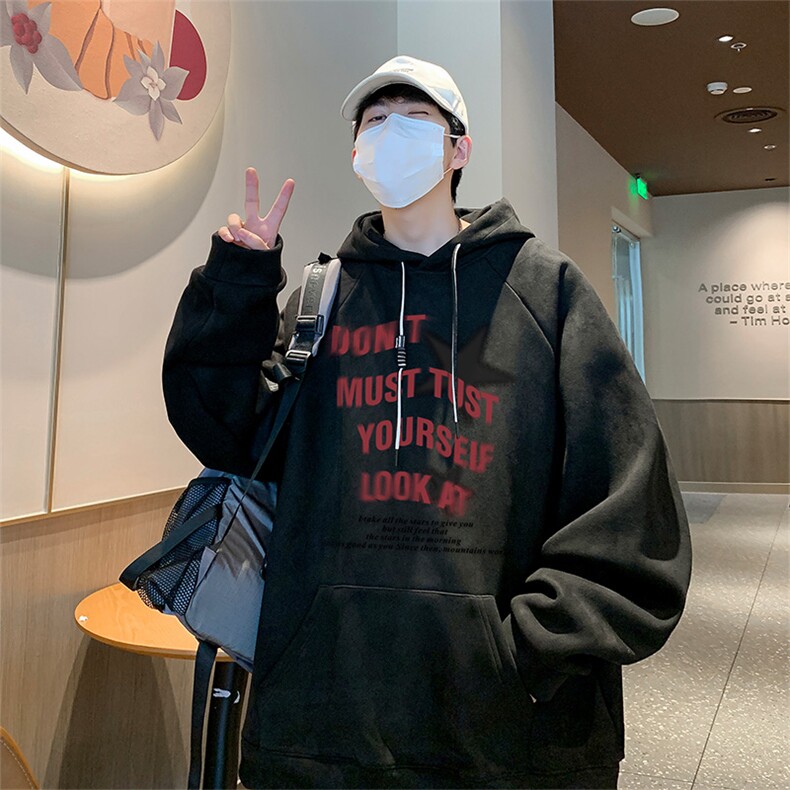 已注册港风抖音直播得物品质宽松麂皮绒连帽卫衣W6033P48,男装卫衣,电商C408-1(原B339-1)