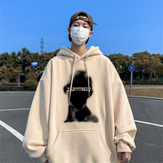 抖音得物供货可提供视频春装重磅美式宽松连帽卫衣DL2456，男装卫衣，电商A486-1