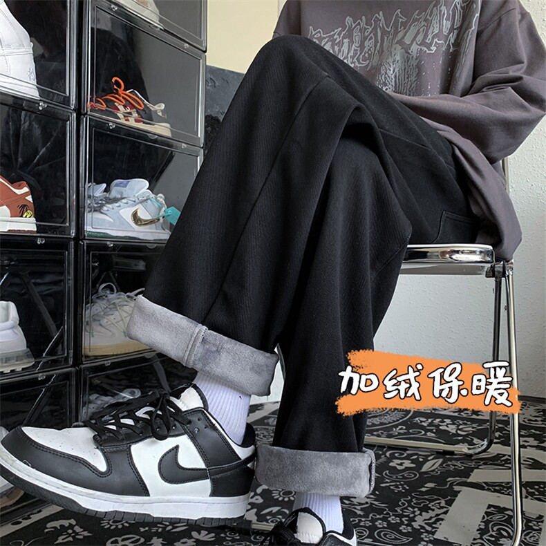 松紧腰秋冬加绒加厚牛仔裤男保暖直筒裤A080-9291-常规P35加绒P45,男装牛仔裤,电商A080