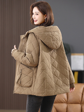 棉衣棉服女2024新款冬季加厚包扣夹棉外套，女装棉衣/棉服，忆绮罗