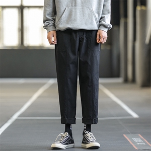 加绒百搭潮流2020九分裤男休闲裤直筒工装裤 5108-特批22加绒30图片