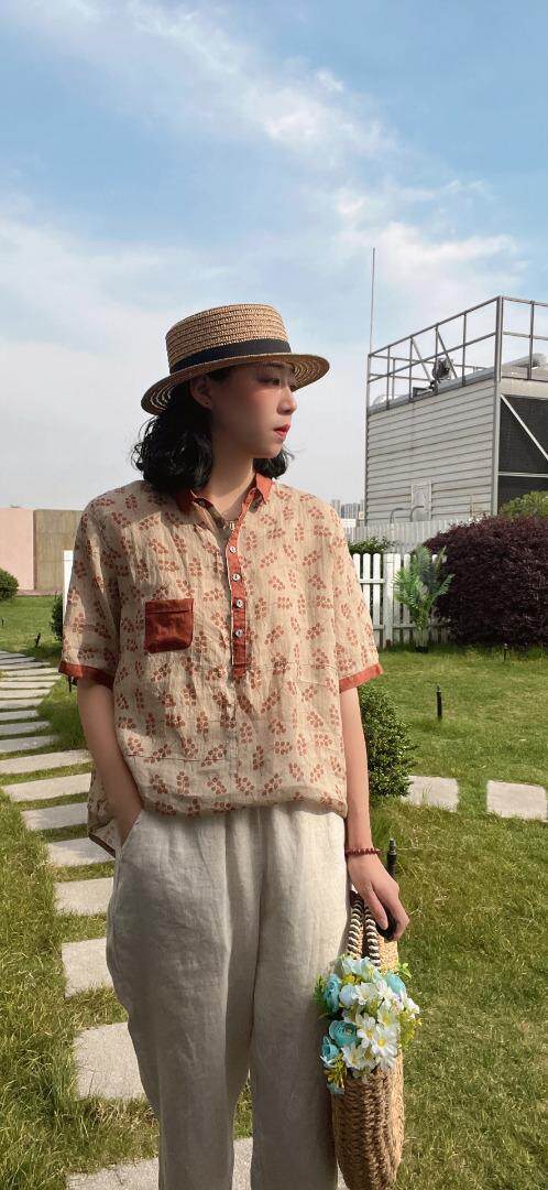 纯苎连衣裙小衫裤子裙子衬衣 时尚风 风淑女风休闲风，女装连衣裙，川哲