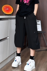 K5046/特P30夏季宽松休闲工装凉感七分裤男大码过膝短裤垂冰丝裤，男装休闲裤，电商A141