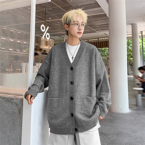 得物抖音高品质V领毛衣外套针织开衫W77-P55图片