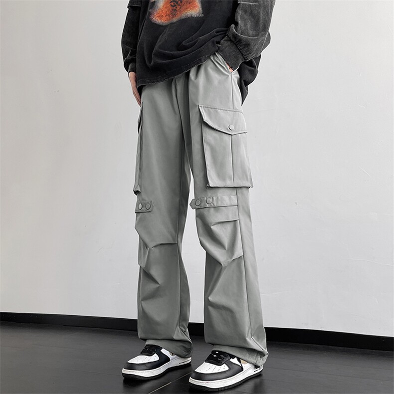 2026春季新款三防直筒工装裤男山系褶皱伞兵裤K1311-特P35控68，男装工装外套，电商A001