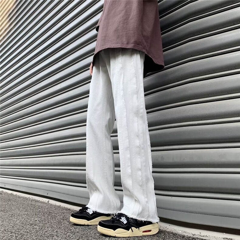 青春流行ins男原宿美式vibe裤子直筒水洗拉链牛仔裤潮N2003P45,男装牛仔裤,星座1116-2