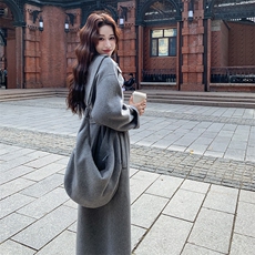 2025秋冬新款高级感毛呢外套新款韩版小个子加厚赫本风呢子大衣女，女装羊绒大衣，2C300
