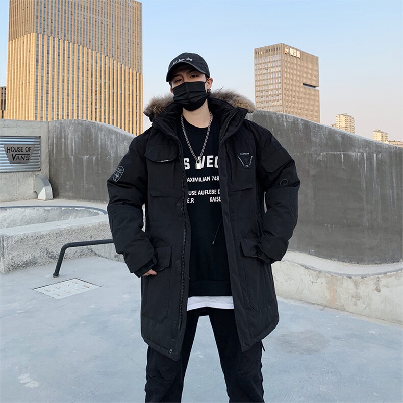 2020冬装新款潮牌宽松中长款羽绒服男保暖外套A436-2028,男装羽绒服,电商A436