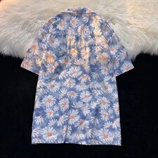 男夏季冰丝四面弹宽松古巴领短袖夏威夷衬衫C097P35，男装衬衫，星座1116-2