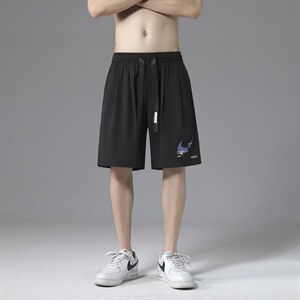夏季2023新款冰丝短裤男潮流百搭五分潮牌运动裤DK01-特批25,男装休闲裤,星座718-1