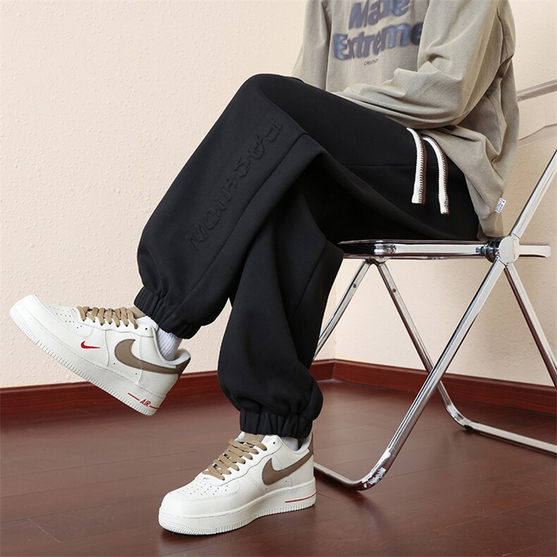 主推M-8XL 秋季新款大码束脚潮流休闲卫裤 109-K118-P50图片