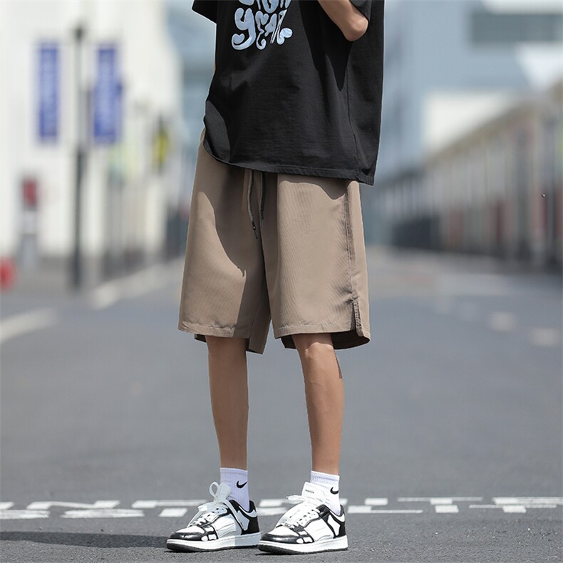 休闲短裤男韩版潮流纯色文艺学院风2023夏ins宽松五分裤K4022-P27，男装休闲裤，星座412-3