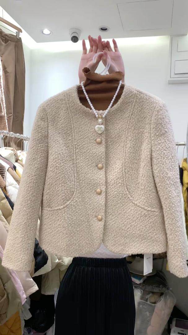 羽绒内胆小香外套，其它，卡薇尔