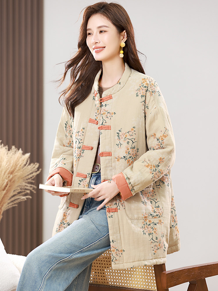 2025冬装新款修身保暖时尚菱形格连帽个性女士棉服外套,女装棉衣/棉服,江忆布依
