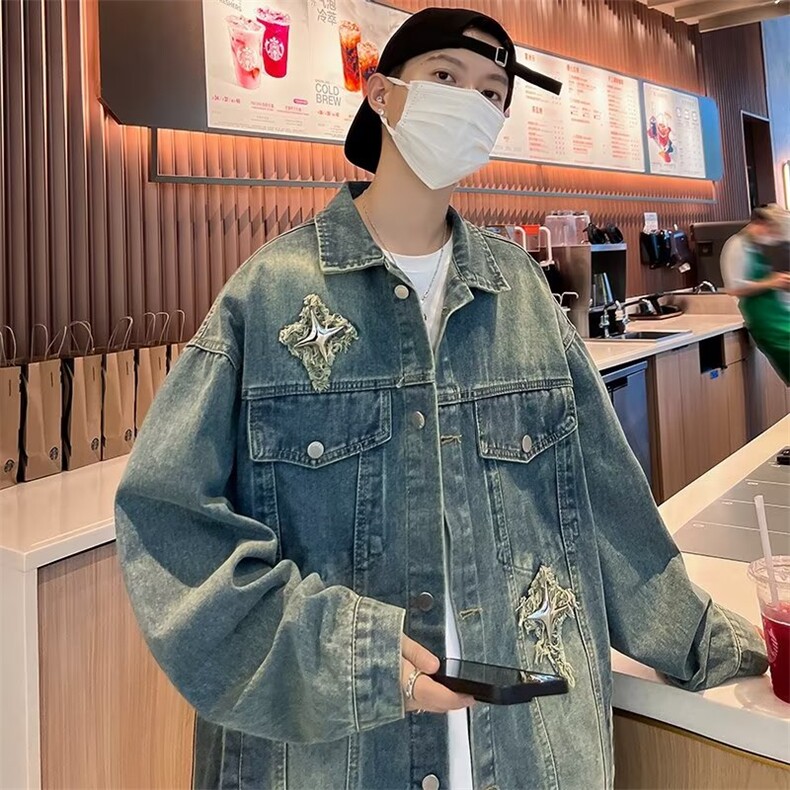 牛仔美式秋季夹克新款男时尚潮外套J3309P68,男装夹克,星座1116-2