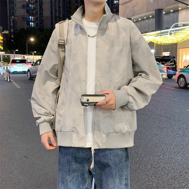 外景秋季立领三分格扎染防水夹克男士休闲外套A406JK2538P75,男装夹克,星座309（原A406）