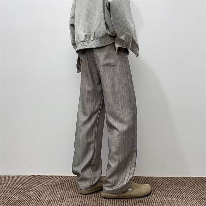 复古渐变休闲裤男秋季2025新款宽松直筒潮牌酷帅长裤子K6748-P46,男装休闲裤,星座412-3