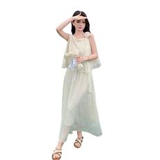 现货：25年夏装新款度假仙美两件套吊带套装裙2C135-5067P115K168，女装套装/套裙，2C135