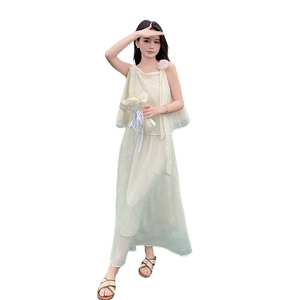 现货：25年夏装新款度假仙美两件套吊带套装裙2C135-5067P115K168图片