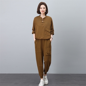 时尚优雅女装套装 舒适百搭两件套 气质显瘦休闲装图片