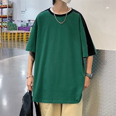 电商DSA028-DT22W503100聚酯P252023夏季新款华夫格休闲短袖男，男装T恤，电商A028